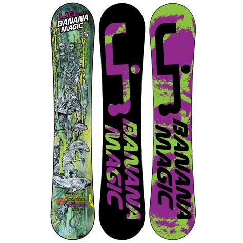 Riding in Style: The Unique Design of Lib Tech Mystical Spells Banana Snowboards